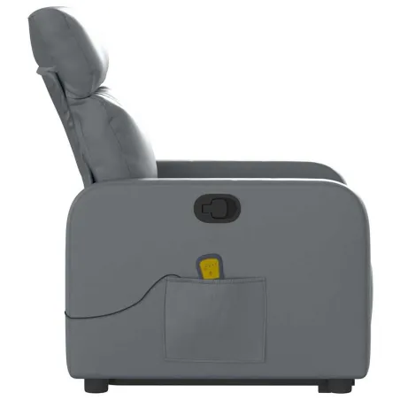 Fauteuil inclinable de massage Gris Similicuir