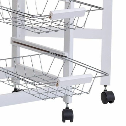 Chariot de Cuisine Alexandra House Living Blanc 37 x 79 x 91 cm 2