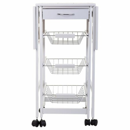 Kitchen Trolley Alexandra House Living White 37 x 79 x 91 cm