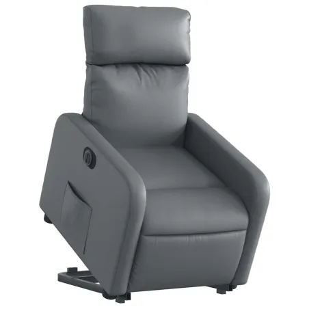Fauteuil inclinable électrique gris similicuir