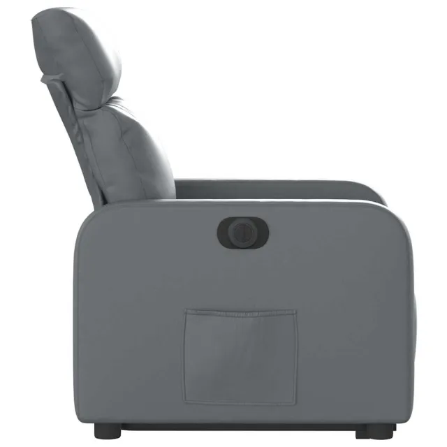 Fauteuil inclinable électrique gris similicuir