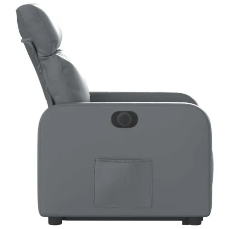 Fauteuil inclinable électrique gris similicuir