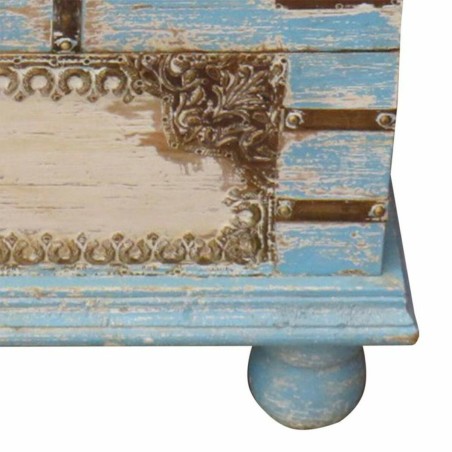 Koffer Alexandra House Living Blauw Mangohout 28 x 27 x 50 cm Traditio