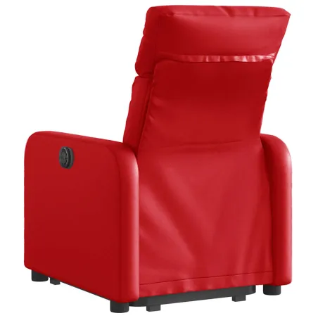 Fauteuil inclinable électrique rouge similicuir