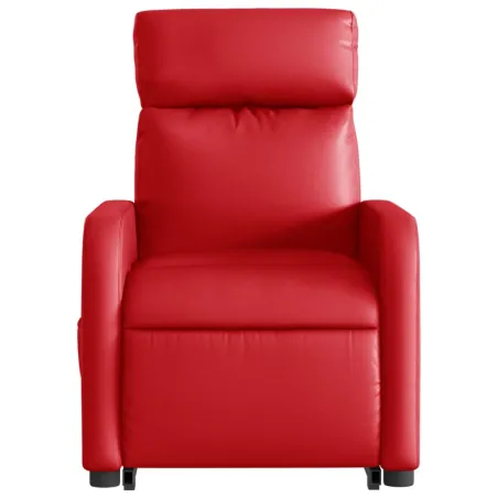 Fauteuil inclinable électrique rouge similicuir