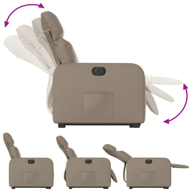 Fauteuil inclinable électrique cappuccino similicuir