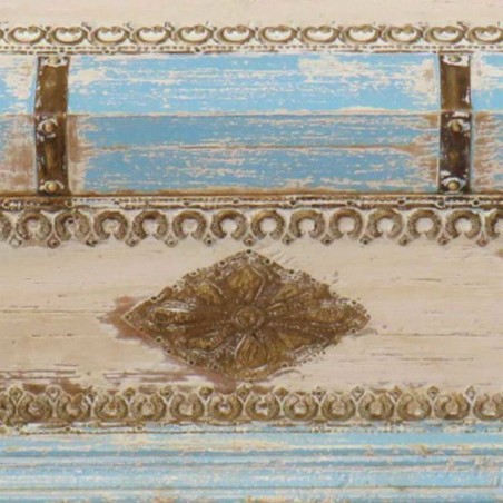 Chest Alexandra House Living Blue Mango wood 28 x 27 x 50 cm Tradition