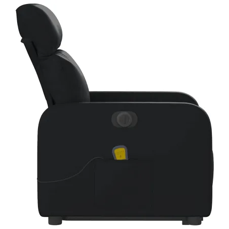 Fauteuil inclinable de massage électrique noir similicuir