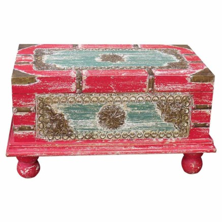 Chest Alexandra House Living Red Mango wood 28 x 27 x 50 cm Traditiona