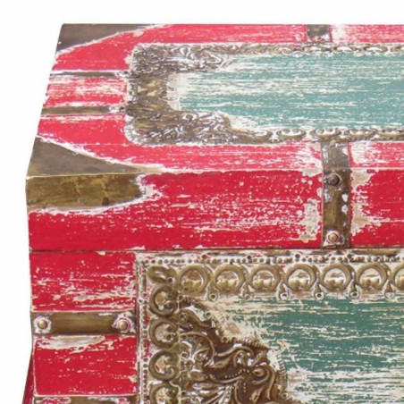 Coffre Alexandra House Living Rouge Bois de manguier 28 x 27 x 50 cm S