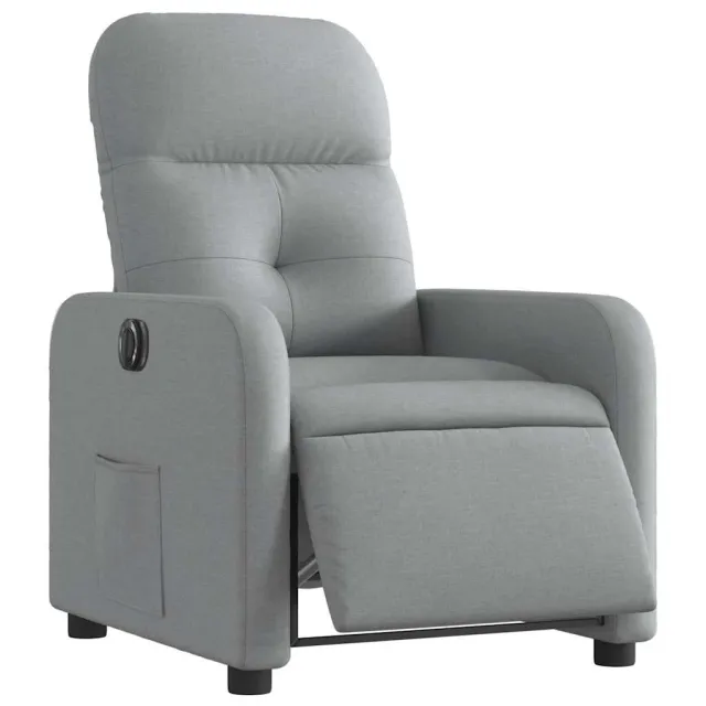 Fauteuil inclinable électrique Gris clair Tissu