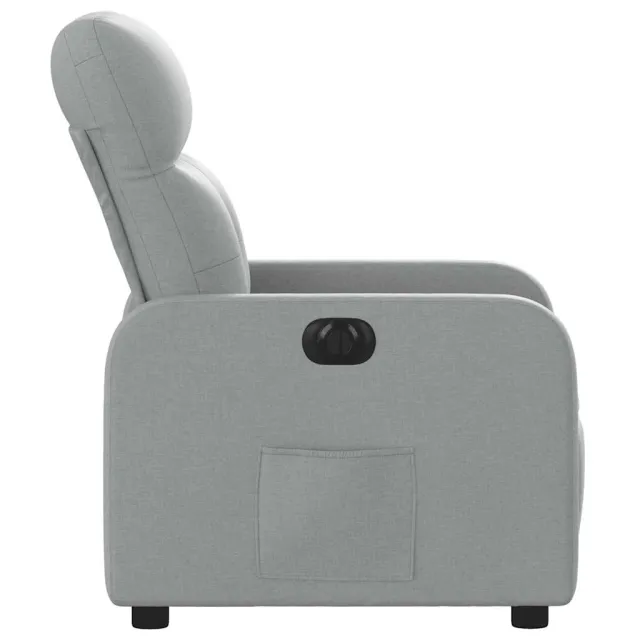 Fauteuil inclinable électrique Gris clair Tissu