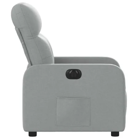 Fauteuil inclinable électrique Gris clair Tissu