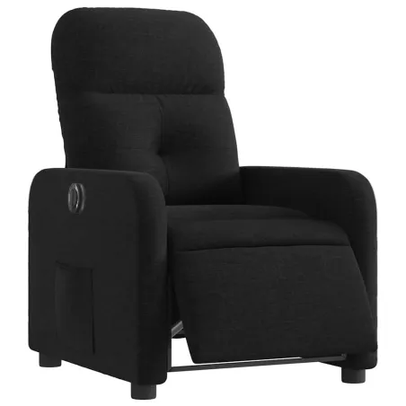 Fauteuil inclinable électrique Noir Tissu