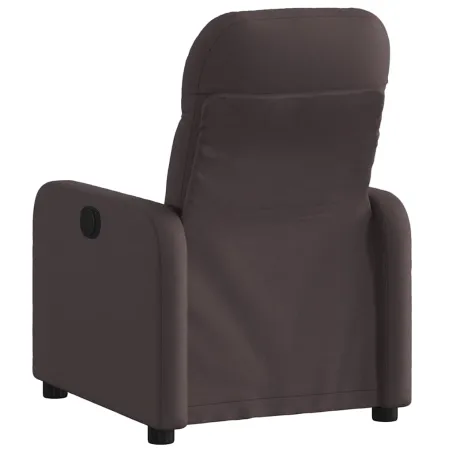 Fauteuil inclinable électrique Marron foncé Tissu