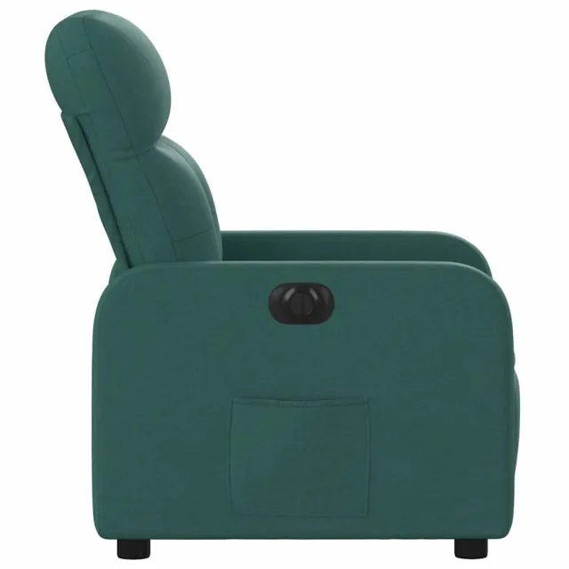 Fauteuil inclinable électrique Vert foncé Tissu