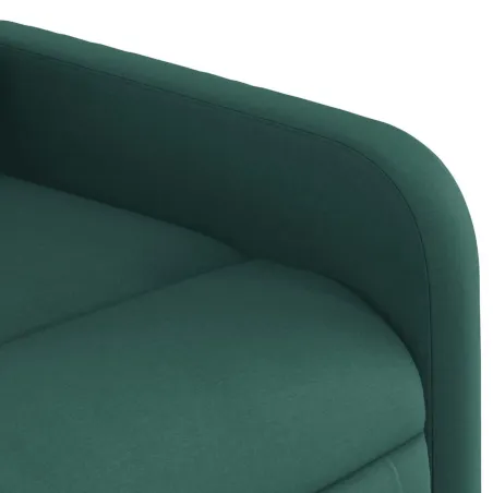 Fauteuil inclinable électrique Vert foncé Tissu