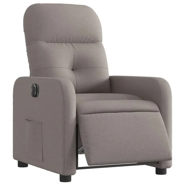 Fauteuil inclinable électrique Taupe Tissu