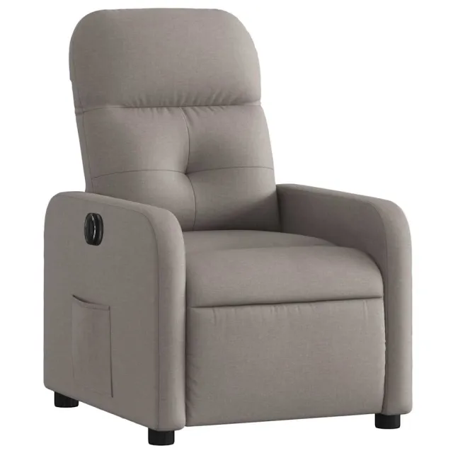 Fauteuil inclinable électrique Taupe Tissu
