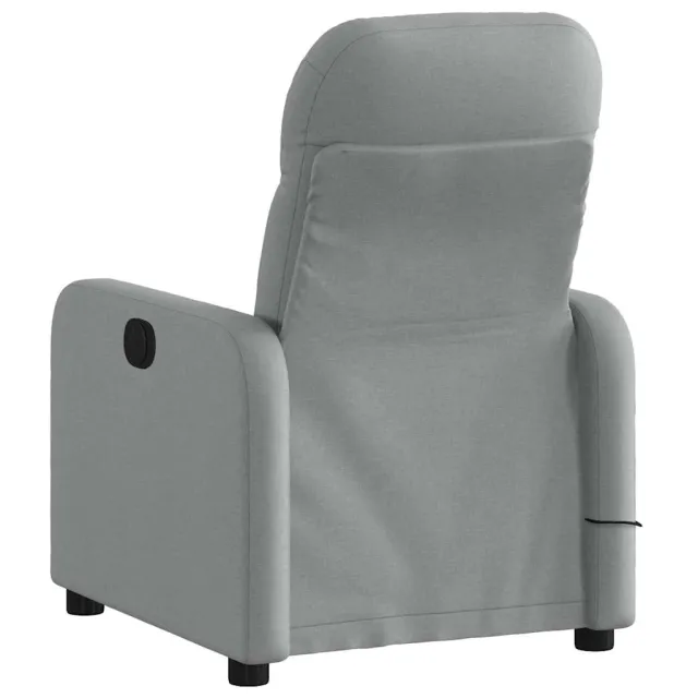 Fauteuil de massage inclinable électrique gris clair tissu
