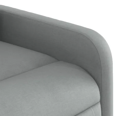 Fauteuil de massage inclinable électrique gris clair tissu