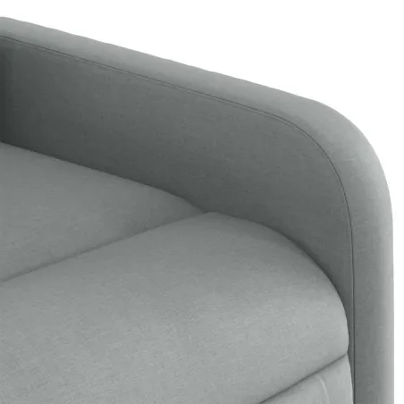 Fauteuil de massage inclinable électrique gris clair tissu