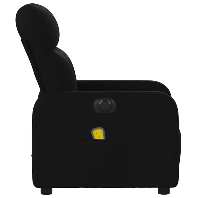 Fauteuil de massage inclinable électrique Noir Tissu