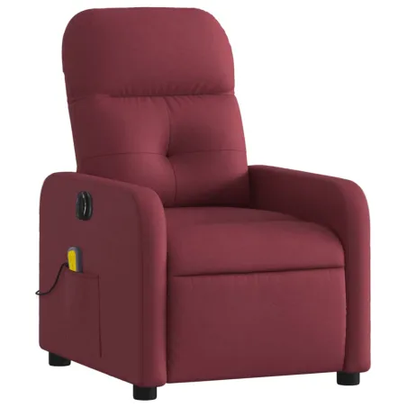 Fauteuil de massage inclinable électrique Rouge bordeaux Tissu