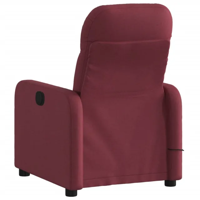 Fauteuil de massage inclinable électrique Rouge bordeaux Tissu