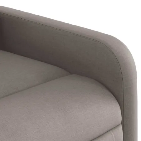Fauteuil de massage inclinable électrique Taupe Tissu