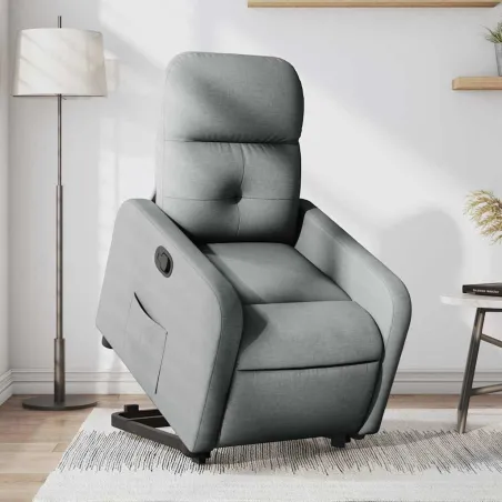 Fauteuil inclinable Gris clair Tissu