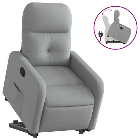 Fauteuil inclinable Gris clair Tissu