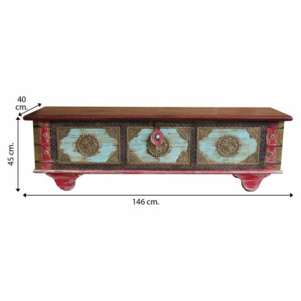 Baule Alexandra House Living Legno di mango 40 x 45 x 146 cm 2