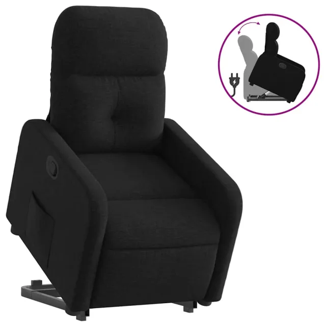 Fauteuil inclinable noir tissu