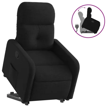 Fauteuil inclinable noir tissu
