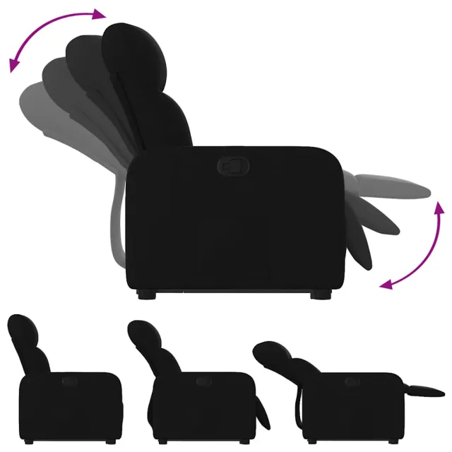 Fauteuil inclinable noir tissu