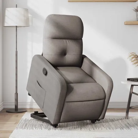 Fauteuil inclinable taupe tissu