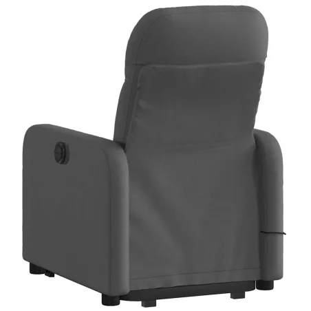 Fauteuil de massage inclinable Gris foncé Tissu