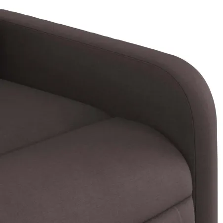 Fauteuil inclinable de massage Marron foncé Tissu