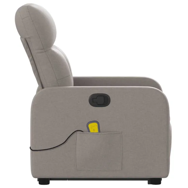 Fauteuil inclinable de massage Taupe Tissu