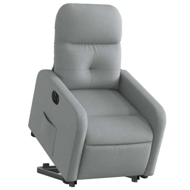 Fauteuil inclinable électrique gris clair tissu