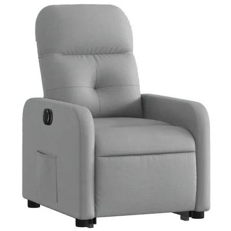 Fauteuil inclinable électrique gris clair tissu