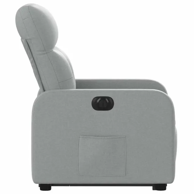 Fauteuil inclinable électrique gris clair tissu