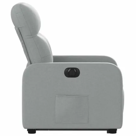 Fauteuil inclinable électrique gris clair tissu