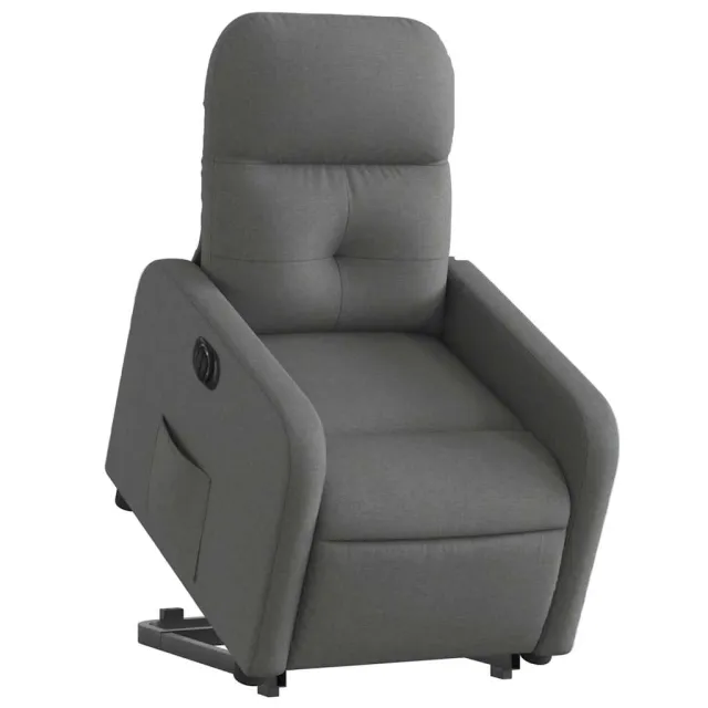 Fauteuil inclinable électrique gris foncé tissu