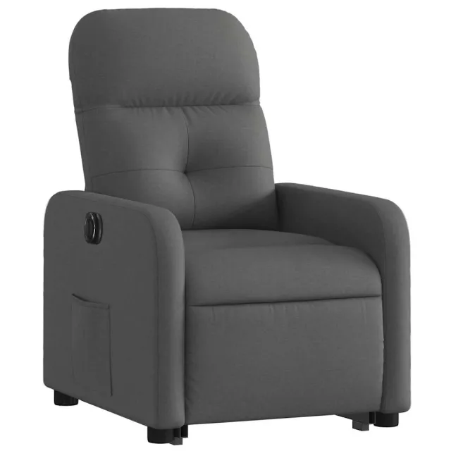 Fauteuil inclinable électrique gris foncé tissu
