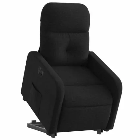 Fauteuil inclinable électrique noir tissu