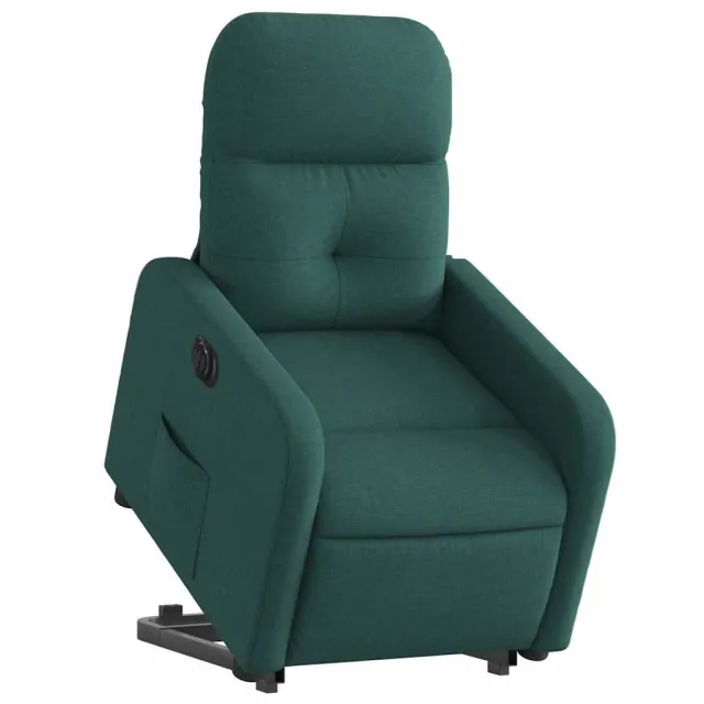 Fauteuil inclinable électrique vert foncé tissu