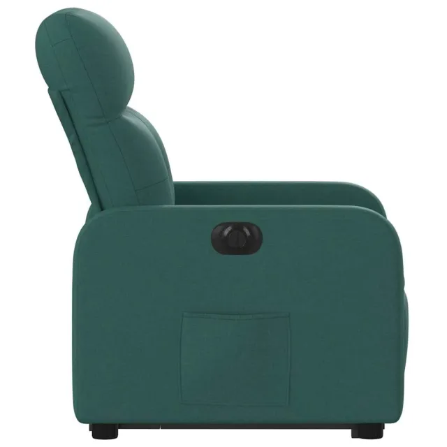Fauteuil inclinable électrique vert foncé tissu