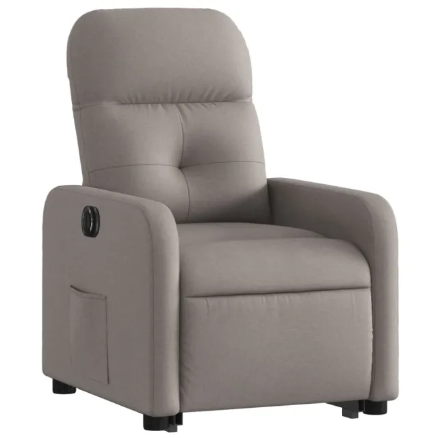 Fauteuil inclinable électrique taupe tissu